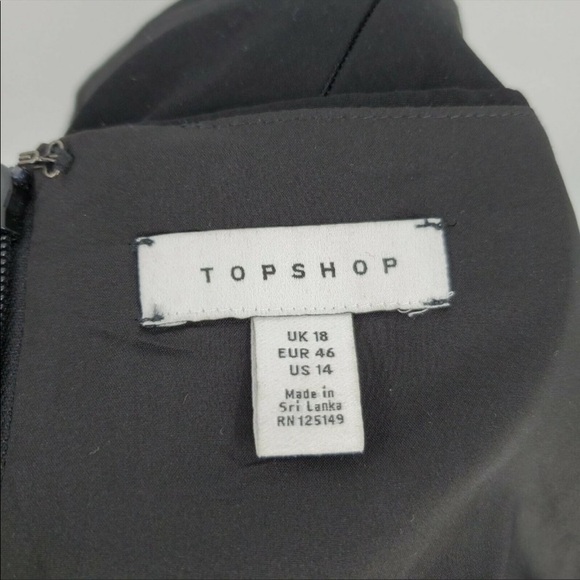 TOPSHOP Halter Midi Cocktail Dress Satin 14 NWOT - Picture 6 of 7